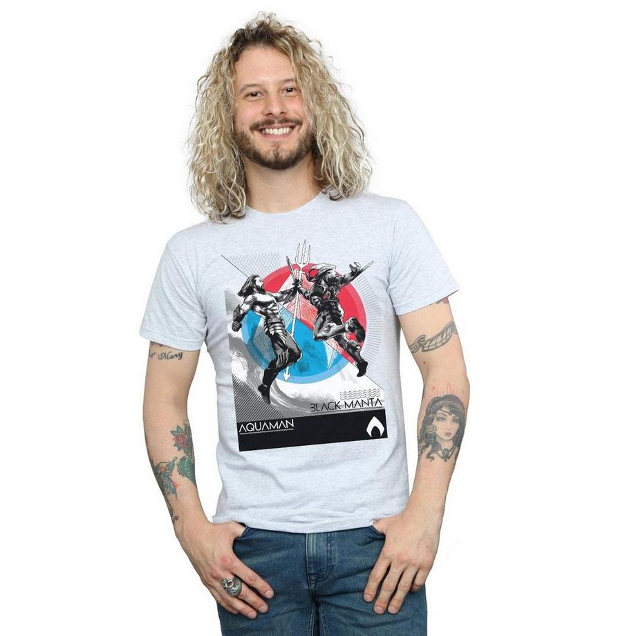 DC COMICS Aquaman Black Manta Grafikdruck T-Shirt  