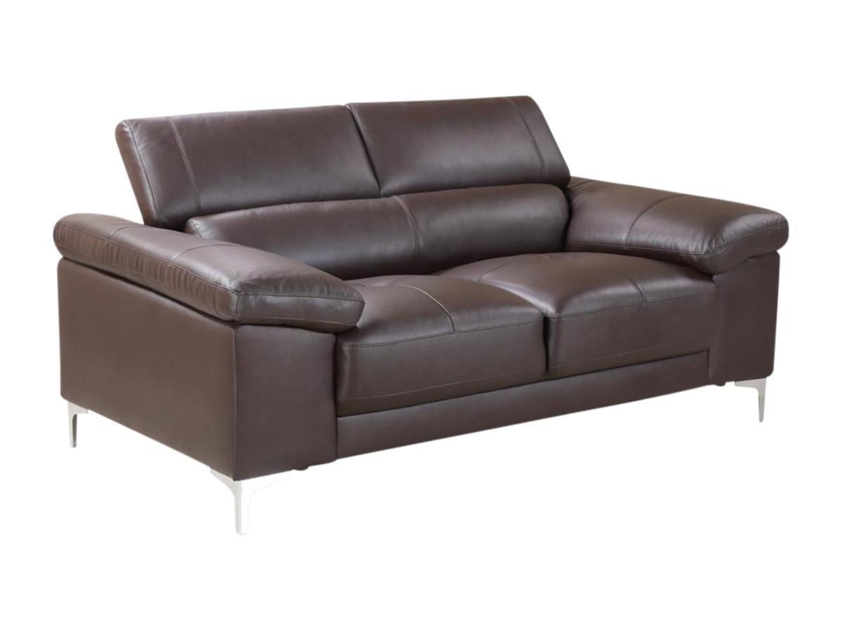 Vente-unique Ledersofa 2Sitzer SOLANGE  