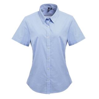 PREMIER  MicroKaro Kurzarm Bluse 