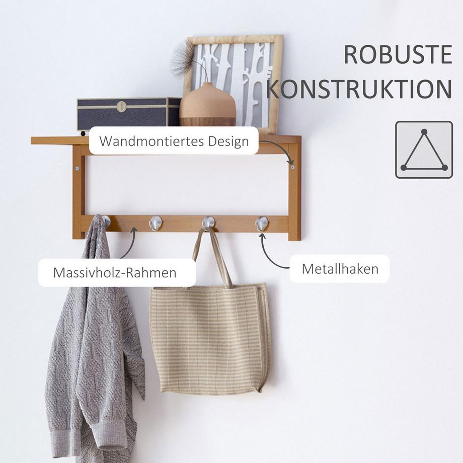 HOMCOM Porte-manteau mural  