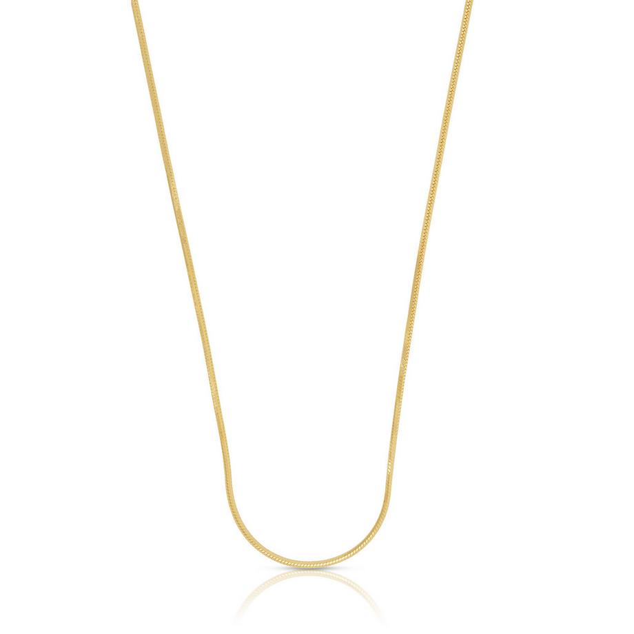 Collier serpent or jaune 750, 1mm, 45cm