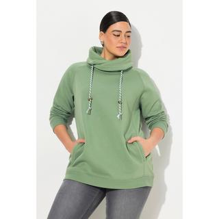 Ulla Popken  Sweatshirt, weiter Stehkragen, Taschen, Raglan-Langarm 