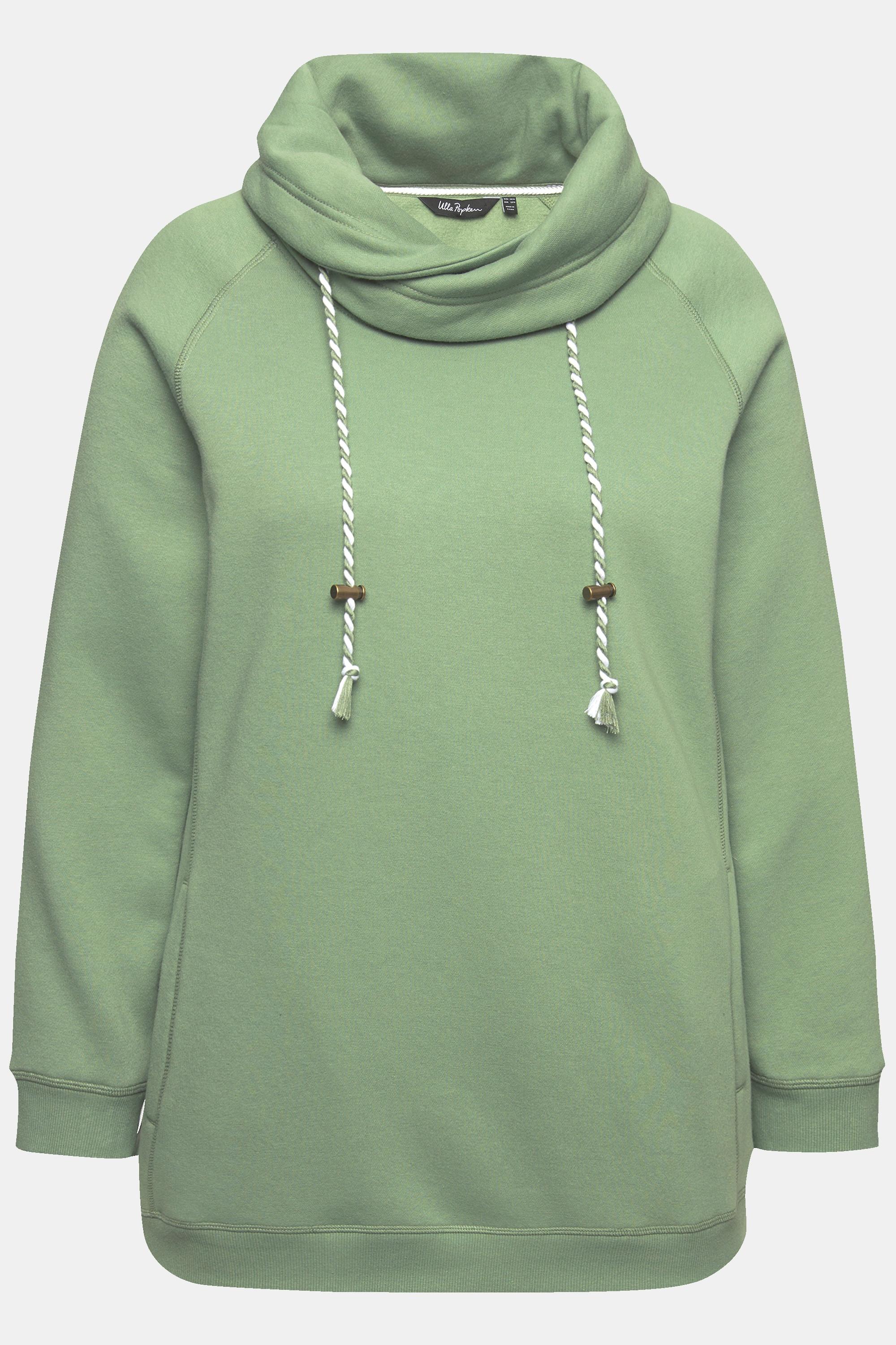 Ulla Popken  Sweatshirt, weiter Stehkragen, Taschen, Raglan-Langarm 