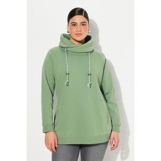 Ulla Popken  Sweatshirt, weiter Stehkragen, Taschen, Raglan-Langarm 