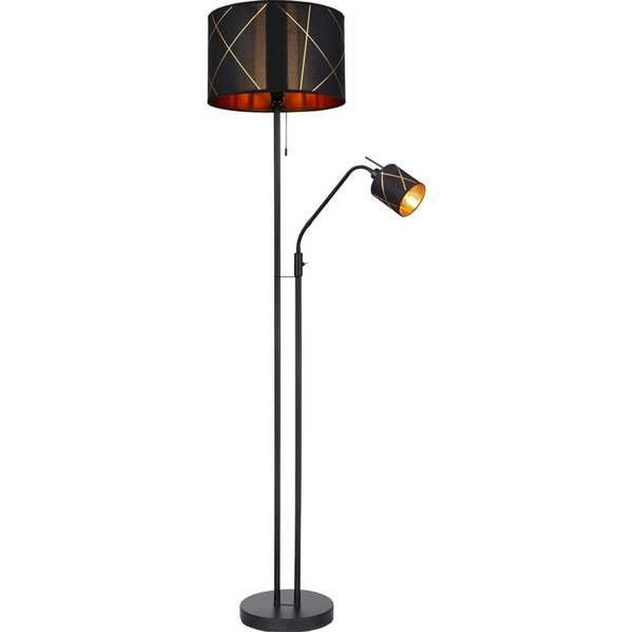 mutoni Lampadaire Bemmo métal noir 1xE27  