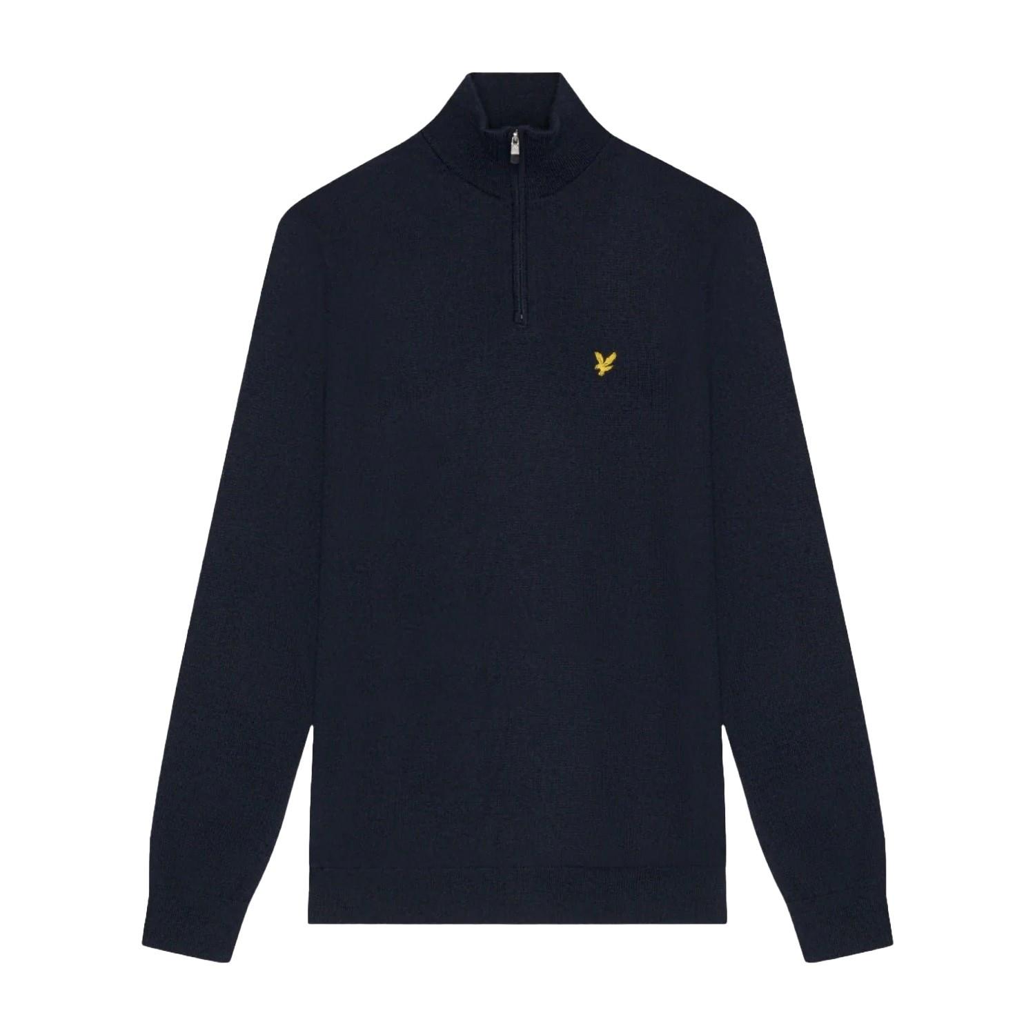 LYLE & SCOTT  Pullover mit kurzem Reißverschluss  Emblem 