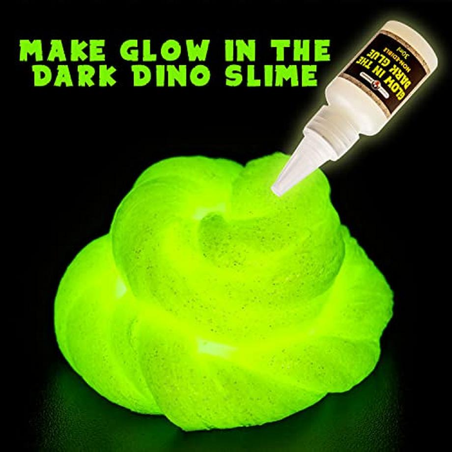 Activity-board  Ensemble de slime de dinosaure, ensemble de laboratoire de slime pour créer du slime qui brille dans le noir, du slime au beurre et du slime de crottes de dinosaure 