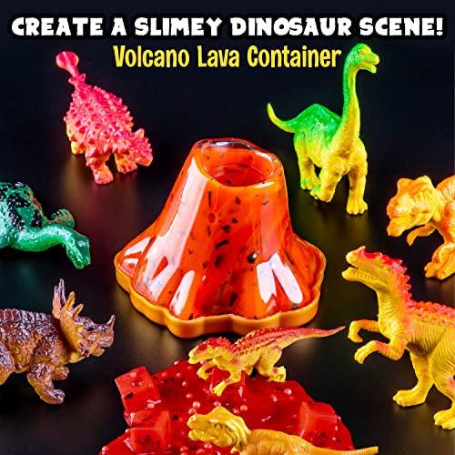 Activity-board  Dinosaur slime set, slime lab set to create glow-in-the-dark slime, butter slime and dino poop slime 