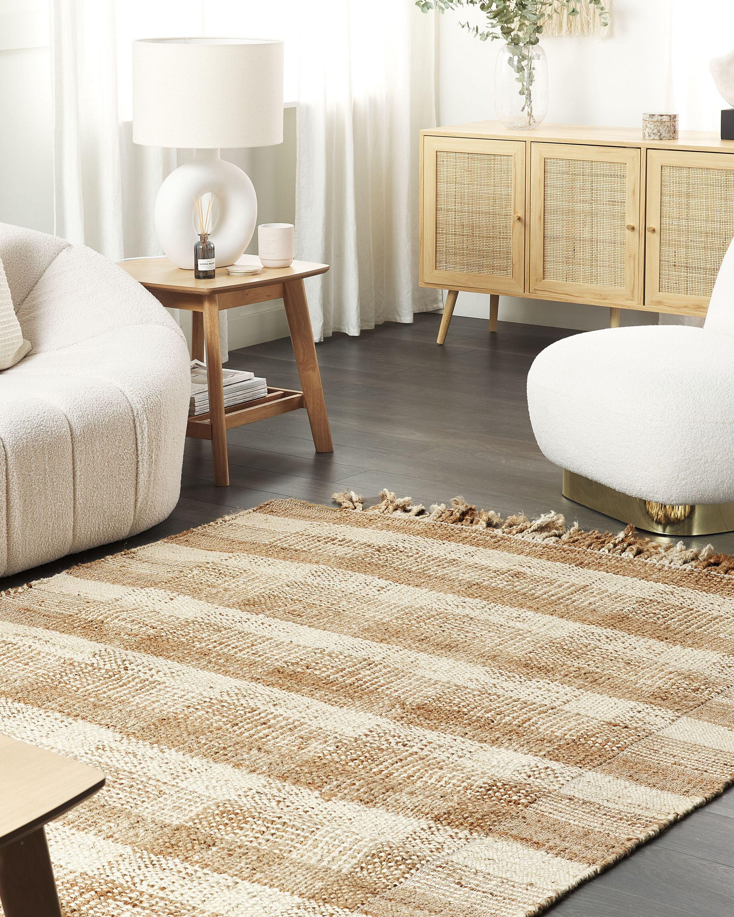 Beliani Tapis en Jute Boho BERISSA  