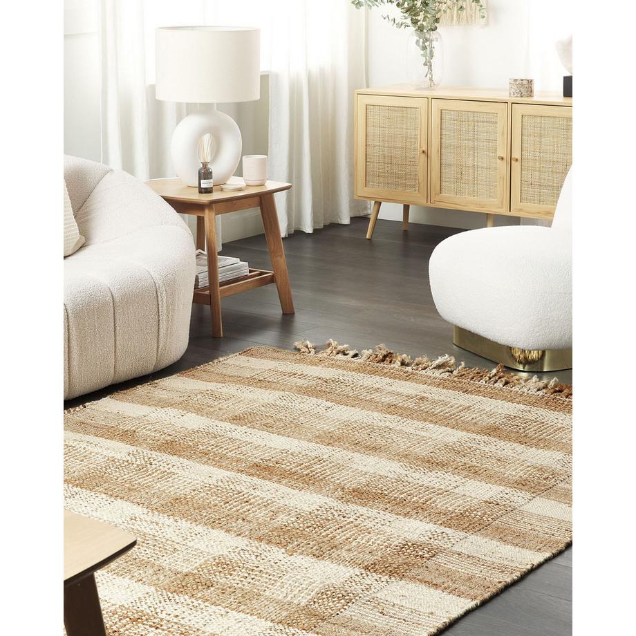 Beliani Teppich aus Jute Boho BERISSA  