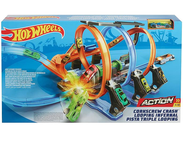 Hot Wheels Action Korkenzieher-Crash Trackset (1:64)  