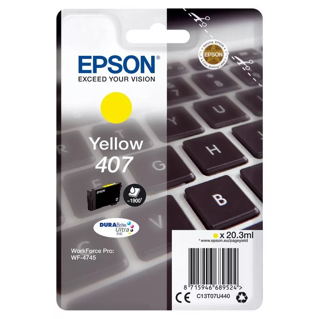 Epson – Tintenpatrone L yellow T07U440 WF-4745 1900 Seiten, One Size