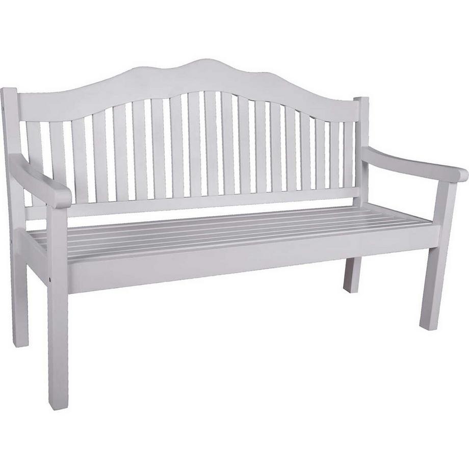 mutoni Panchina da giardino Austin in eucalipto bianco 160  