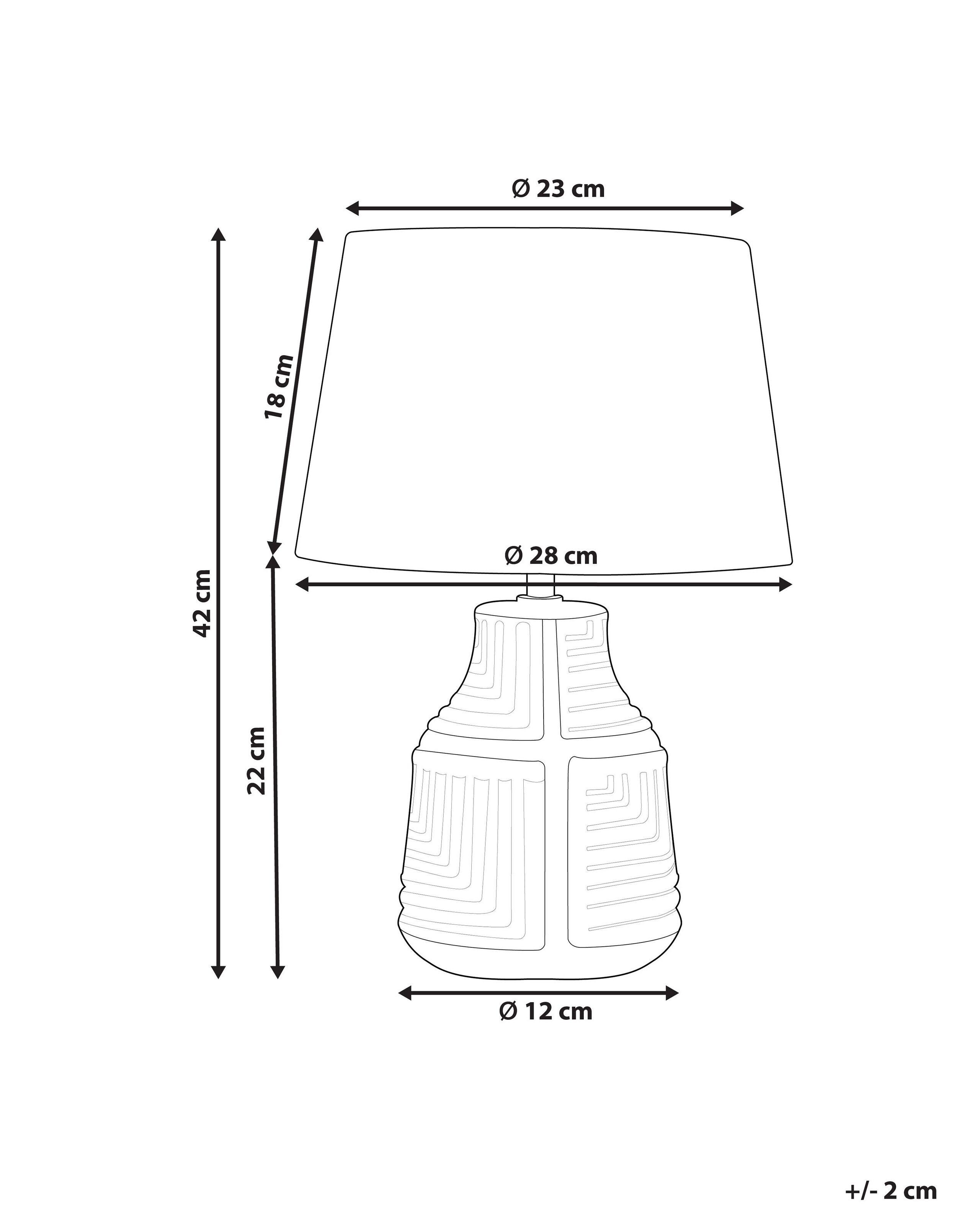 Beliani Lampe à poser en Céramique Traditionnel OZAMA  