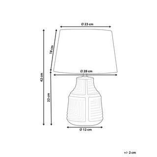 Beliani Lampe à poser en Céramique Traditionnel OZAMA  