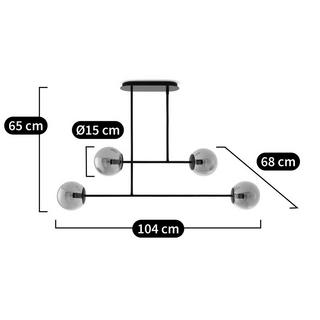 La Redoute Intérieurs Suspension métal acier et verre fumé  