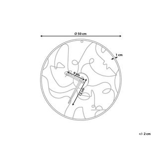 Beliani Orologio da parete en Ferro Moderno MENTON  