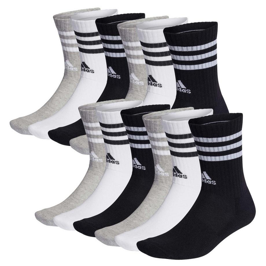 adidas Chaussettes 3-Stripes Cushioned Crew Lot de 12  