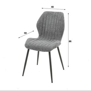 mutoni Chaise Bouclé grise  