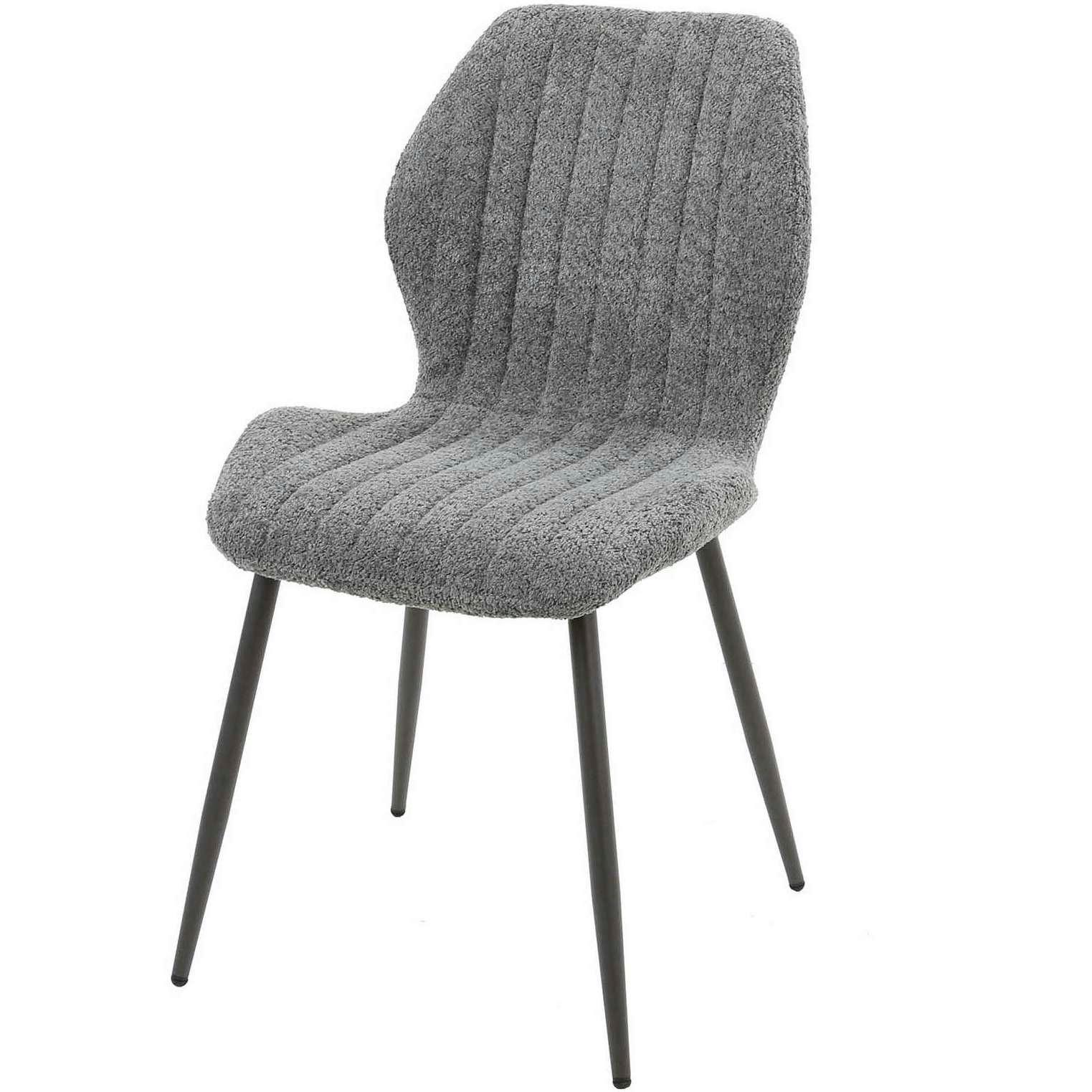 mutoni Chaise Bouclé grise  