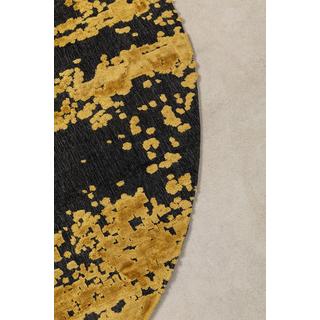 KARE Design Tapis Silja jaune rond 200  