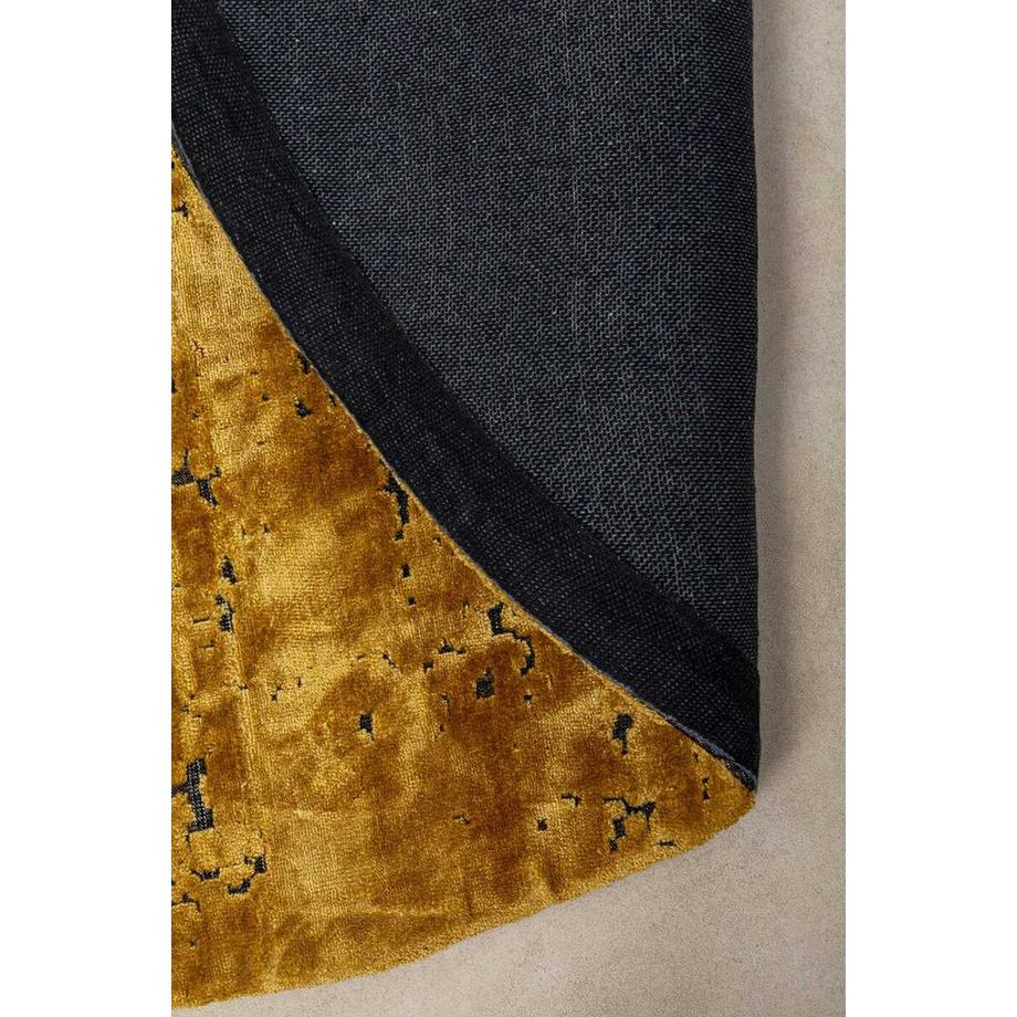 KARE Design Teppich Silja gelb rund 200  