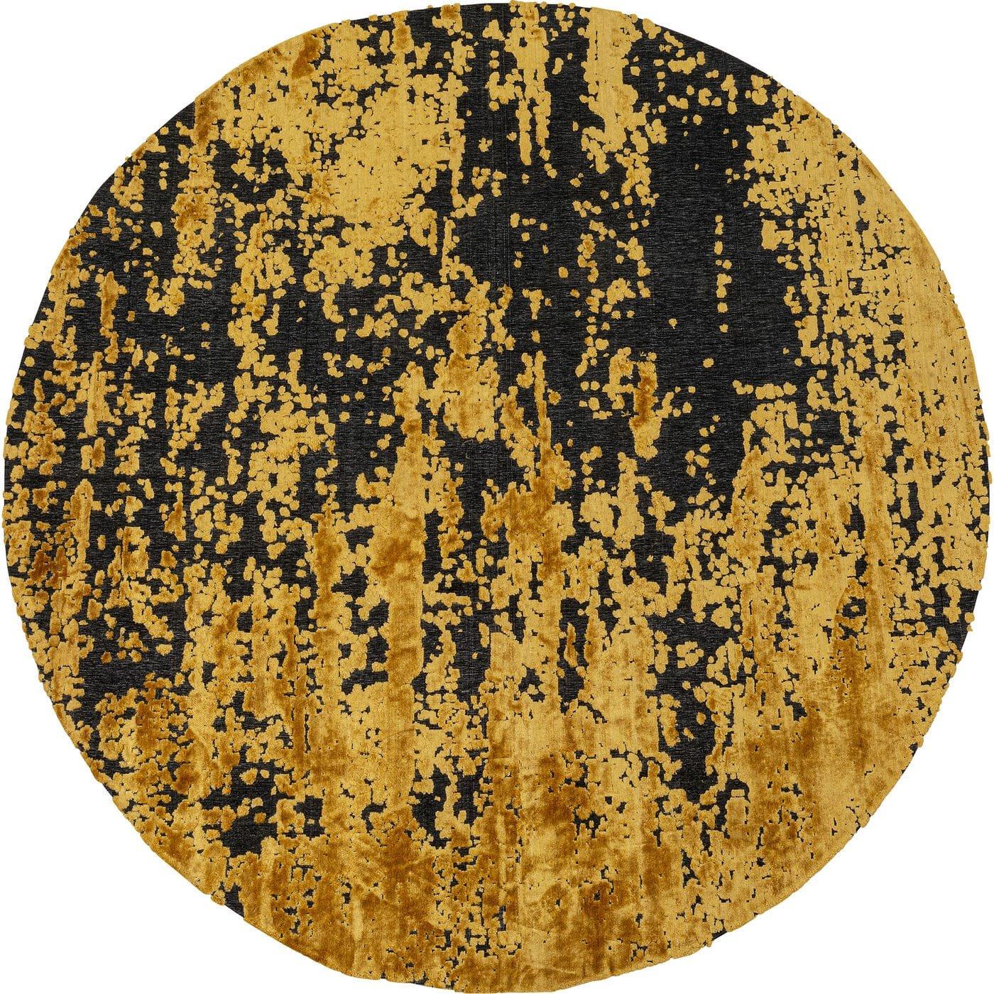 KARE Design Tapis Silja jaune rond 200  