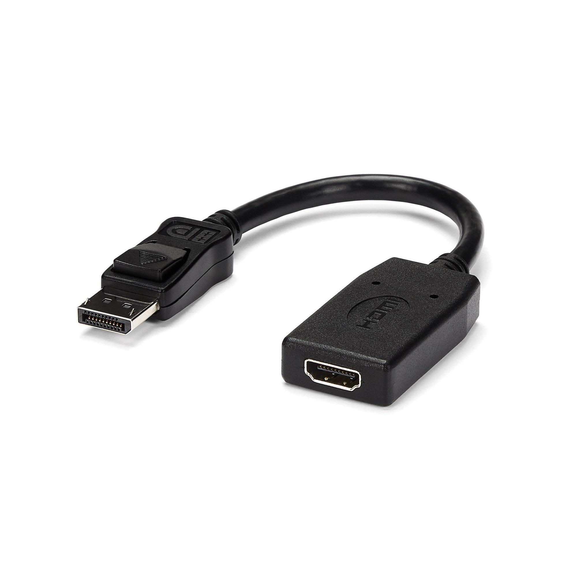 STARTECH.COM  StarTech.com Adattatore DisplayPort a HDMI Attivo 1080p - Convertitore Video DP a HDMI - Adattatore Dongle da DP a HDMI Monitor/Display/Proiettore - Connettore DP a Scatto 