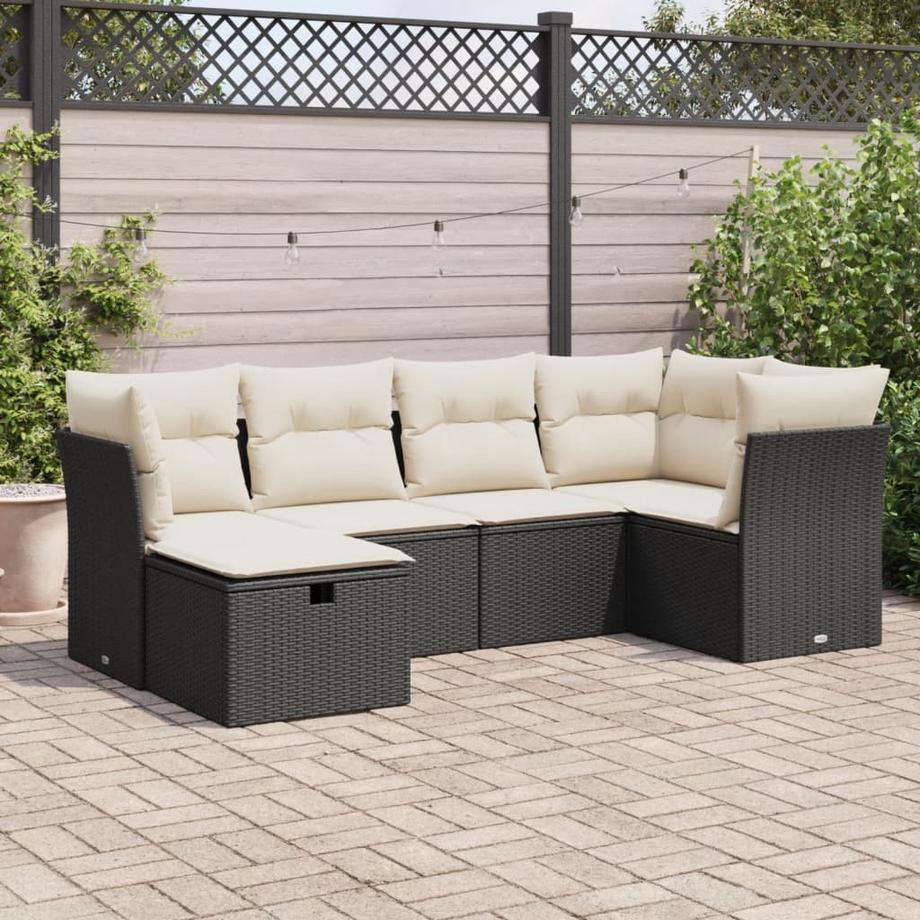 VidaXL set di divani da giardino Polirattan  