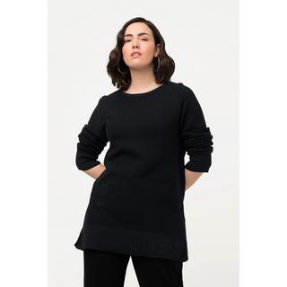 Ulla Popken  Pullover, Querrippen, Ziersteine, Rundhals, Langarm 