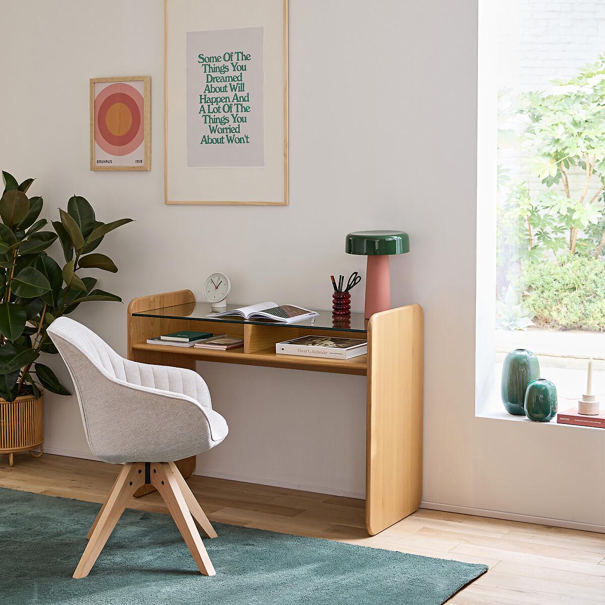 La Redoute Intérieurs Bureau plateau verre trempé  