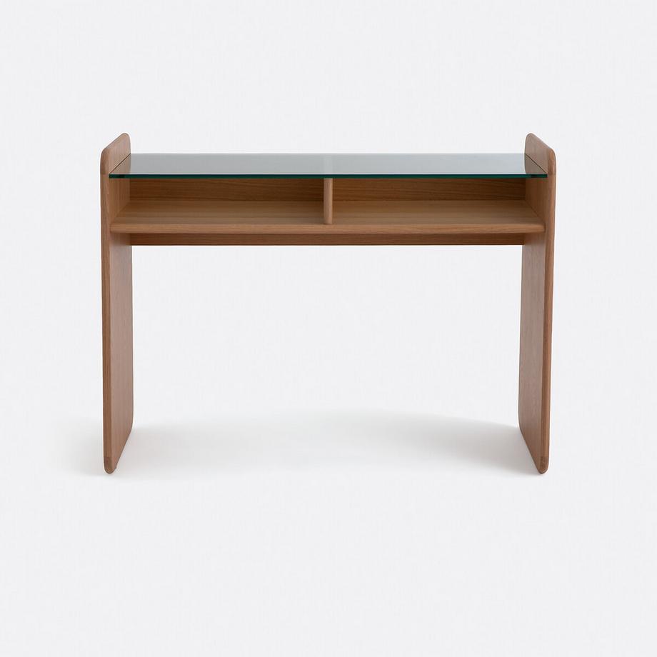 La Redoute Intérieurs Schreibtisch Ericson mit Tischplatte aus gehärtetem Glas  