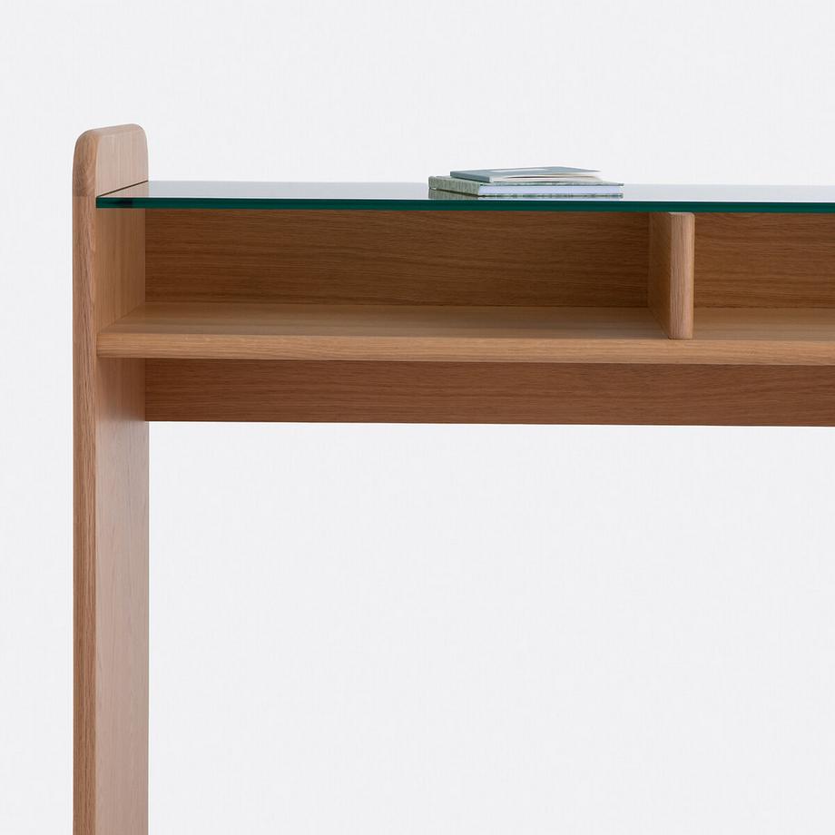 La Redoute Intérieurs Schreibtisch Ericson mit Tischplatte aus gehärtetem Glas  