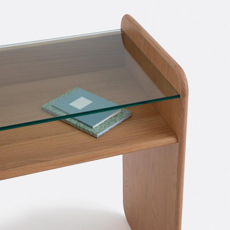 La Redoute Intérieurs Schreibtisch Ericson mit Tischplatte aus gehärtetem Glas  