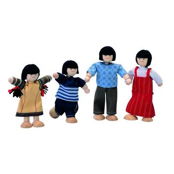 PlanToys Jouets en bois Famille de poupées
