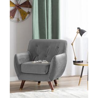 Beliani Fauteuil en Velours Glamour BODO  