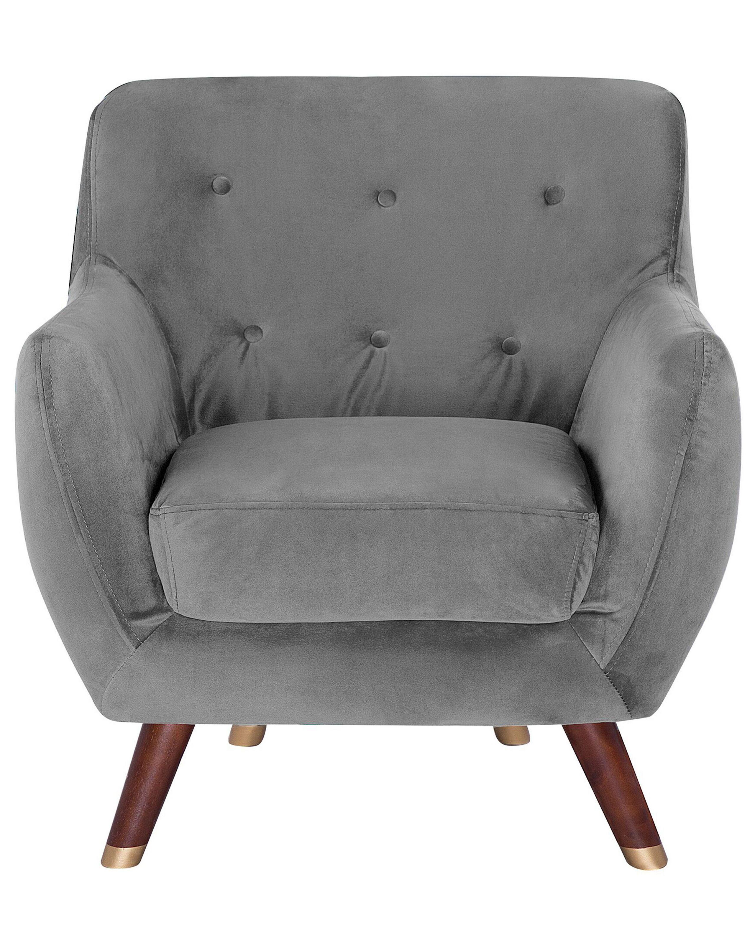 Beliani Fauteuil en Velours Glamour BODO  