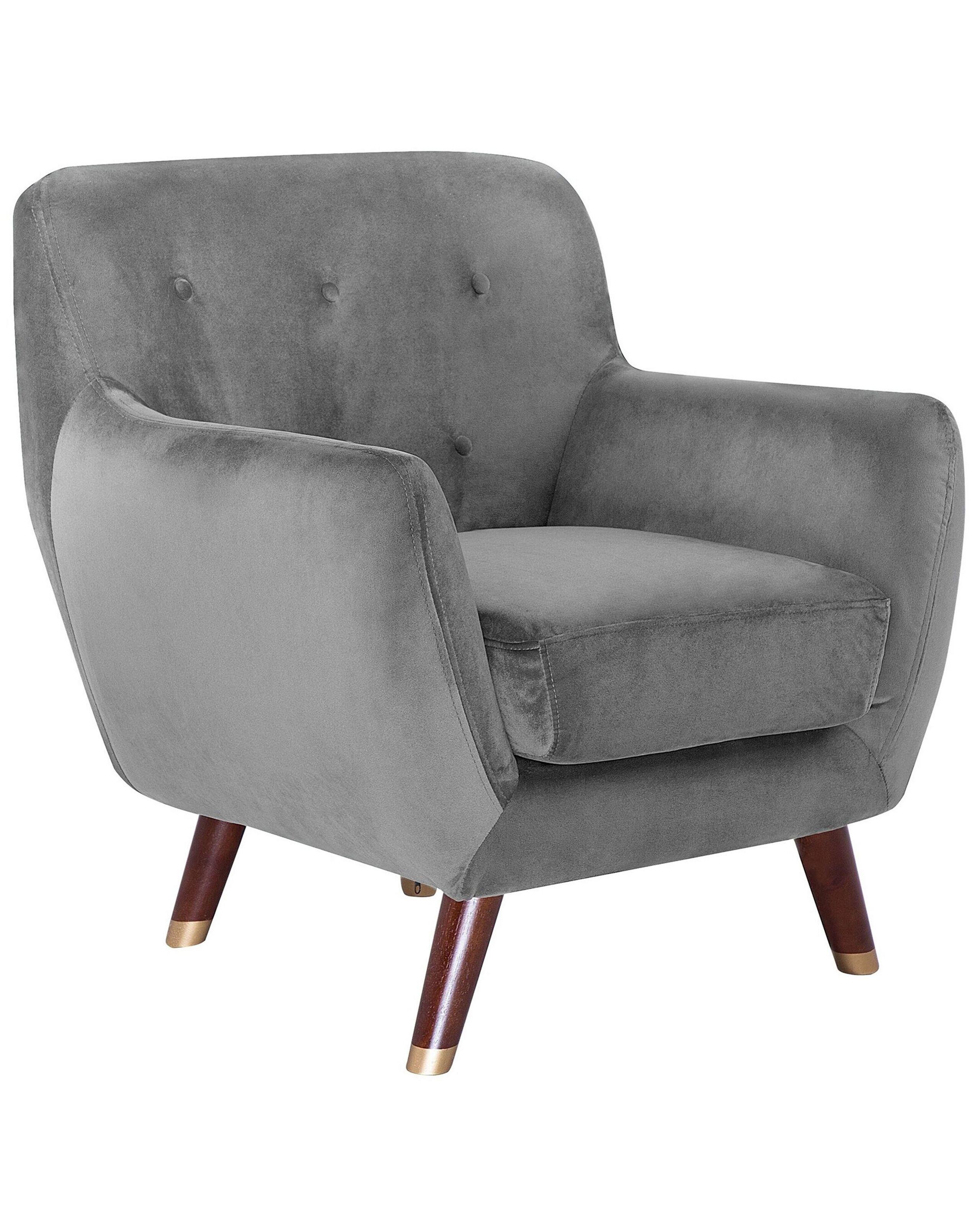 Beliani Fauteuil en Velours Glamour BODO  