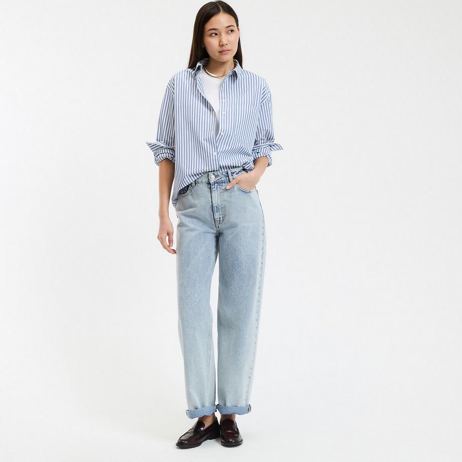 La Redoute Collections Gestreiftes Baumwollhemd  