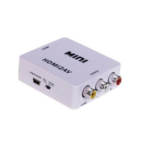 eStore  HDMI-zu-AV-Videokonverter-Adapter – Weiß 