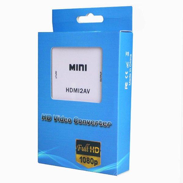 eStore  Adattatore per convertitore video da HDMI ad AV - bianco 