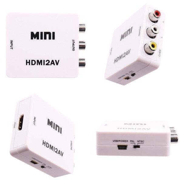 eStore  HDMI-zu-AV-Videokonverter-Adapter – Weiß 