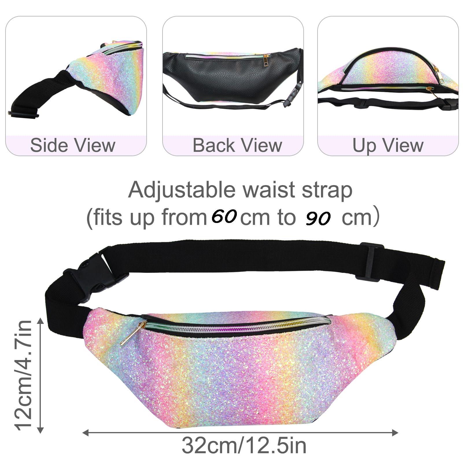 Only-bags.store Kinder Glitzer Sporttasche mit Lederimitat  