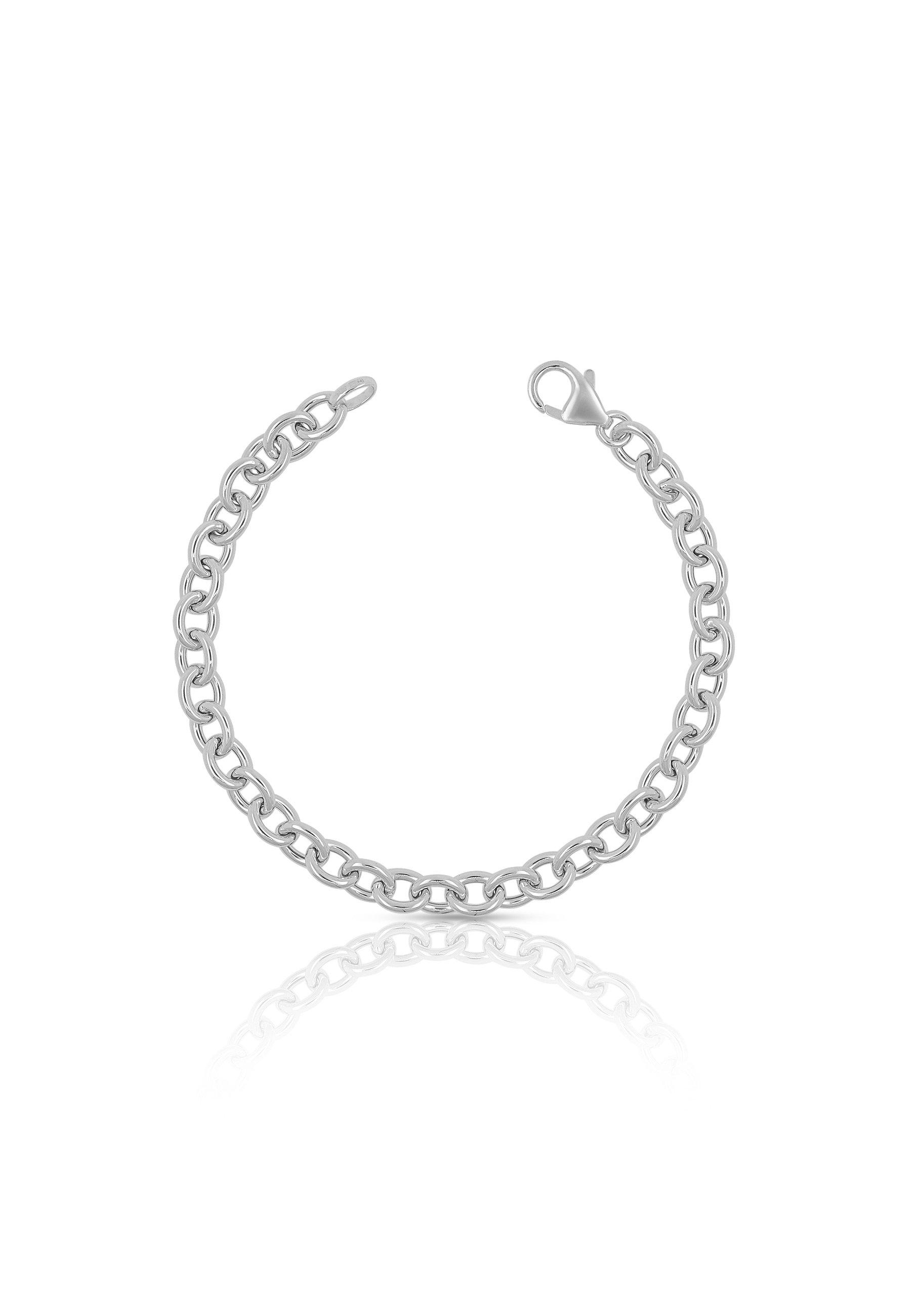 MUAU Schmuck  Bracelet Rundanker Weissgold 750, 6.4mm, 21cm 