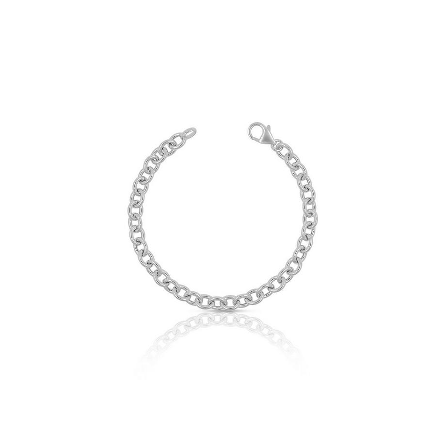 MUAU Schmuck  Bracelet Rundanker Weissgold 750, 6.4mm, 21cm 