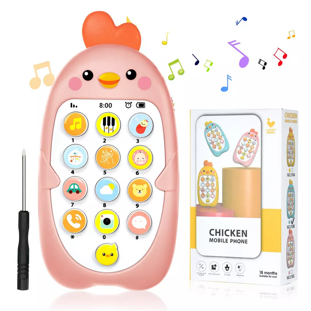 Activity-board - Babytelefon Musikalisches Spielzeug Babyspielzeug Smartphone, Spielzeugtelefon für Kinder, elektronisches Sprechenlernen, One Size, Pink