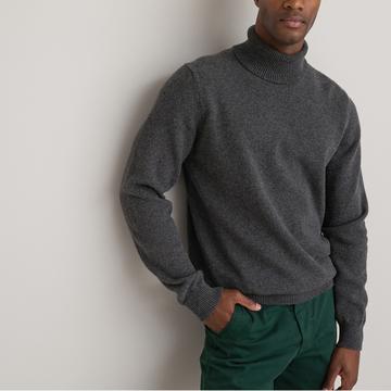 Lambswool-Pullover mit Rollkragen