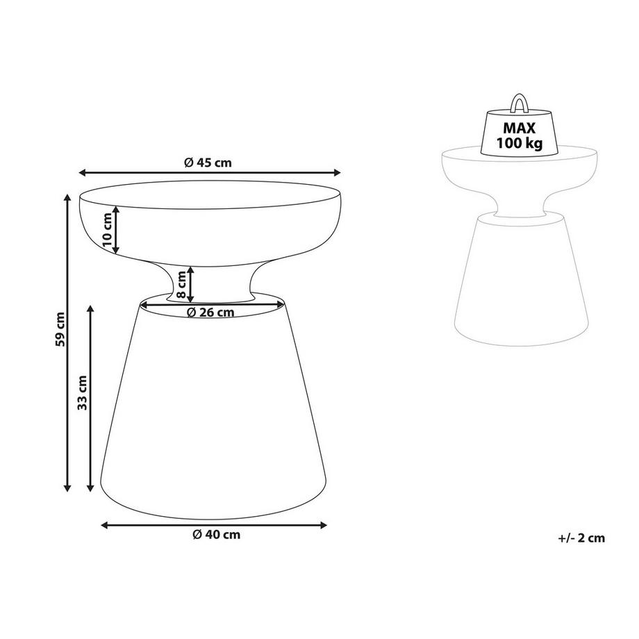 Beliani Table d'appoint en MgO Moderne MINCIO  