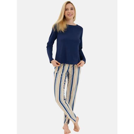 Lisca  Pyjama tenue d'intérieur pantalon top manches longues Maxine 