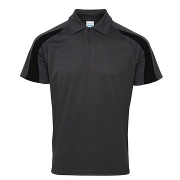 Just Cool Kurzarm Polo Shirt mit Kontrast Panel